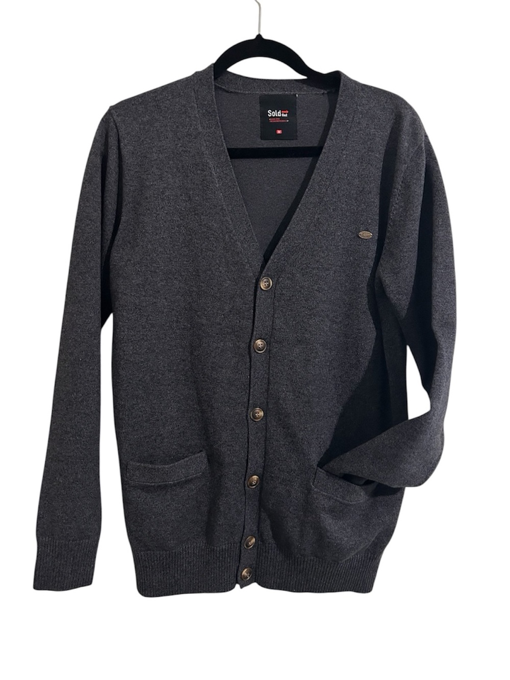 Men’s Charcoal Gray Cardigan